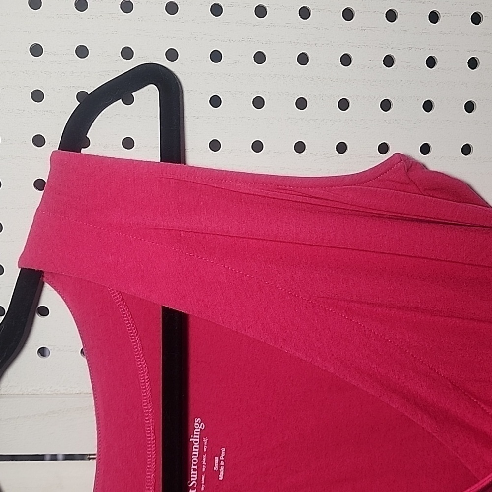 Soft Surroundings Size Small Sleeveless Deep V Neck Pink Crossover - Picture 4 of 5